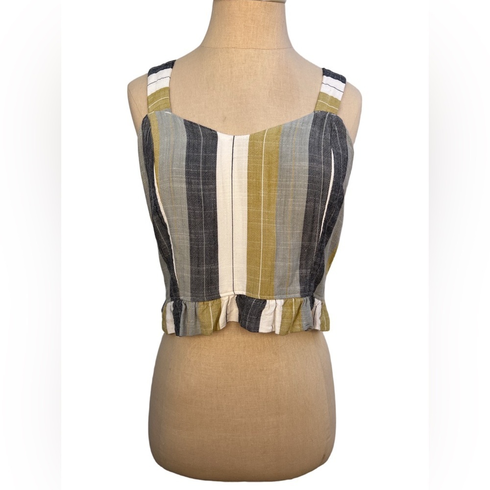 RVCA Multicolor Striped Crop Top Size XS